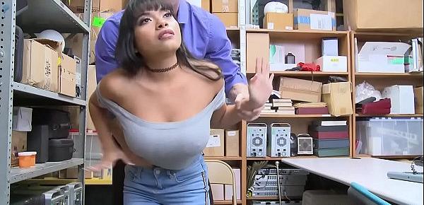  Huge tits latina shop employee teen caught stealing